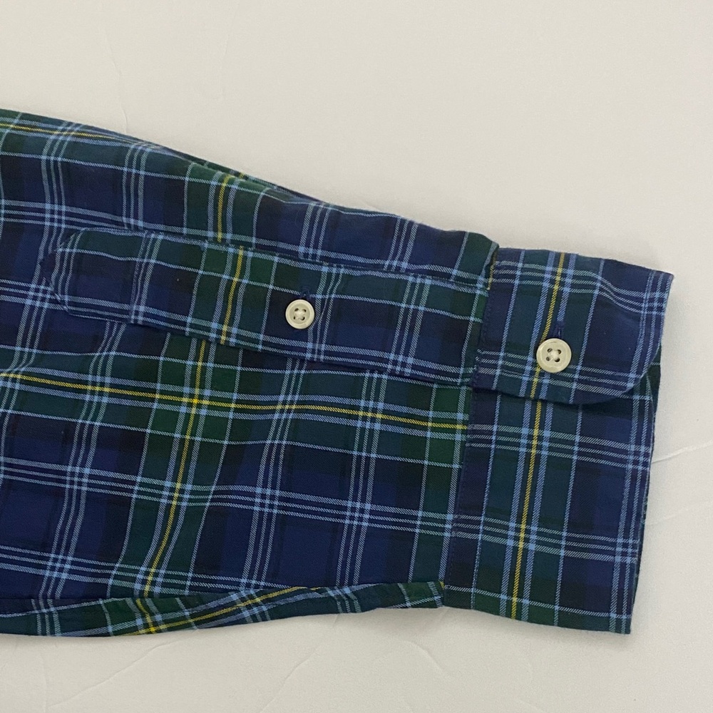 Ralph Lauren Men's Green and Blue Checkered Shirt - Picture 9 of 9